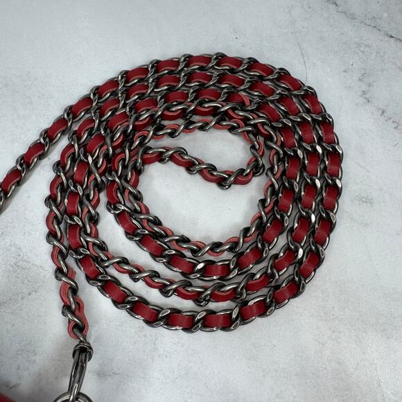 Chanel Sporran Flask Bag Coco CC Bottle Shoulder/Crossbody Chain Red Rare 2013 - Picture 9 of 16